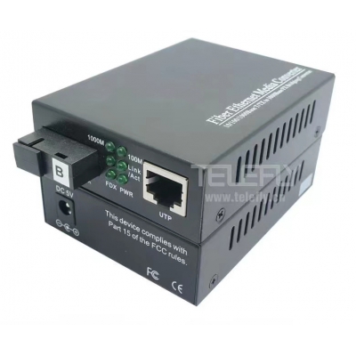 Конвертер Sc Media Ethernet на 80 км Одиночный оптоволоконный медиаконвертер Gigabit Ethernet