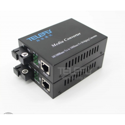 100 м 1RJ45 Ethernet 1*9 Sc одиночный оптоволоконный медиаконвертер на 100 км