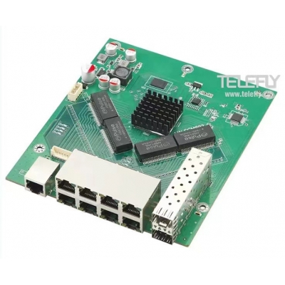 8-портовый гигабитный промышленный управляемый сетевой коммутатор, группа модулей Poe Ethernet, печатная плата материнской платы